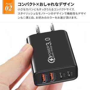 タイプC USB コンセント 急速充電器 AC...の詳細画像2