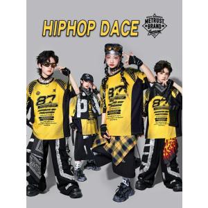 ヒップホップ ダンス衣装 セットアップ 黄色 ...の詳細画像2