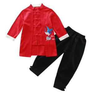 子供服 上下2点セット チャイナブラウス 長袖...の詳細画像5