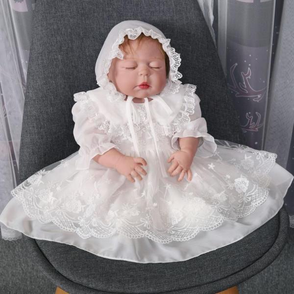 ベビードレス 結婚式 80 お宮参りドレス 赤ちゃん セレモニードレス 帽子付き 新生児 退院 キッ...