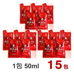 父の日 栄養ドリンク 高麗人参 正官庄 紅蔘元 ホンサムウォン 50ml x 15包 パウチ 朝鮮人参 お試し コストコ 送料無料 クーポン