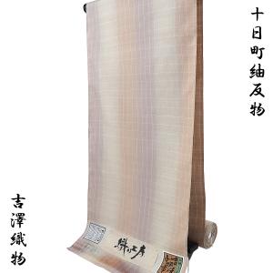正絹　絽　反物 絽付け下げ 反物 -24- 紺色 夏草に蛍 京友禅 変わり絽 正絹 絹100