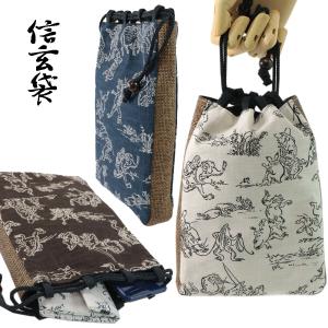 開運亭 信玄袋 縁起通しマチ巾着 綿100% 前田染工 : あおい 正直問屋