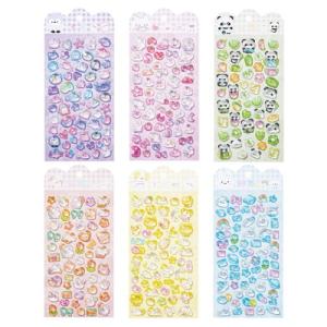 ぷにぷにクリアシール 12枚入 景品 おもちゃ 子供会 お祭り くじ引き