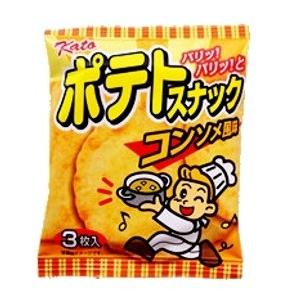 ポテトスナック コンソメ風味 3枚 20袋入 駄菓子スナック かとう製菓