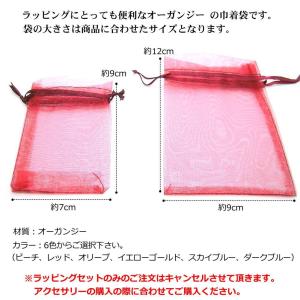 ラッピング 包装無地 オーガンジー 巾着袋 ポ...の詳細画像2