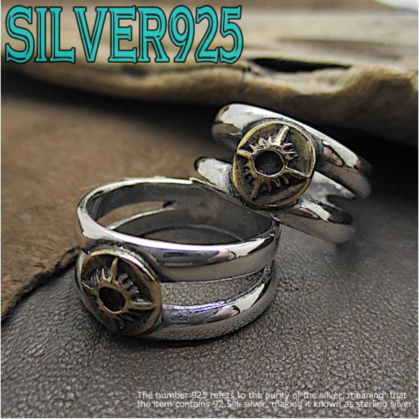 銀 指輪 シルバー 925 メンズ リング 15号 17号 19号 インディアンジュエリー ゴールデ...