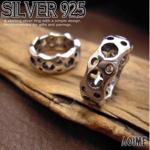 銀製品 シルバー リング 指輪 ドット 透かしクロス 誕生日 プレゼント 贈り物 メンズ レディース アクセサリー r951