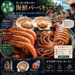 BBQエビ・ホタテ・イカ 　ブラックタイガー海老・殻付きホタテ貝・スルメイカ【3種類20品】魚介類海鮮バーベキューのお得なセットです。海鮮BBQが盛り上がる!!