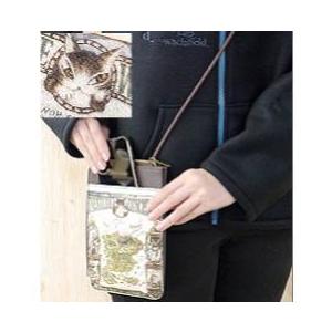 ダヤン ショルダー スマホポシェット大　冒険地図 わちふぃーるど レディース ショルダー ネコ 猫 ねこ かわいい 人気 猫柄 ポーチ ギフト猫