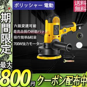 ポリッシャー 電動 125mm 700W強力モーター 六段変速