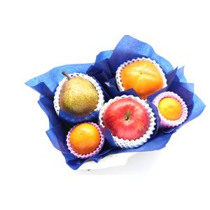【青木フルーツ】お供え・お悔みフルーツギフトＡ[洋梨 りんご 柿 みかん]（常温便）｜aokifruits