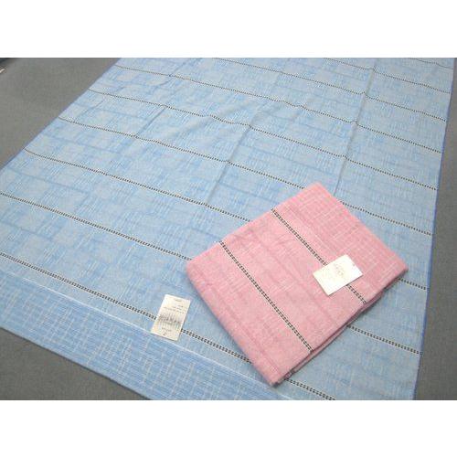 タオルケット シングル 西川 140x190cm 綿100% 6-SJT-5864 ブルー/ピンク