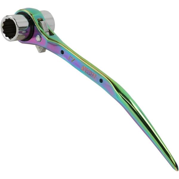 SK11 藤原産業　 両口ラチェットレンチ スリム 曲がりシノ付き SPD-R1719CP