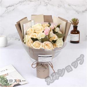 ソープフラワー 花束 花弁 ブーケ ギフト 石...の詳細画像3