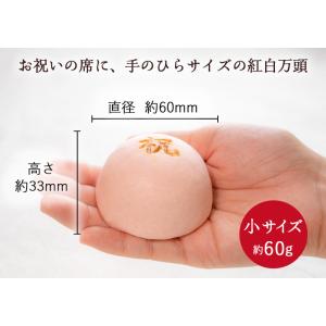 祝の焼き印入 紅白万頭小2個入 東京 祝饅頭 ...の詳細画像5