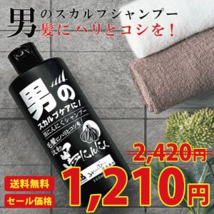 18日までセール価格！ にんにく 男のシャンプー 300ml 青森 国産 天然 送料無料 消臭 毛穴 洗浄 黒にんにくエキス配合 宅配便 道奥美女 みちのくびじょ