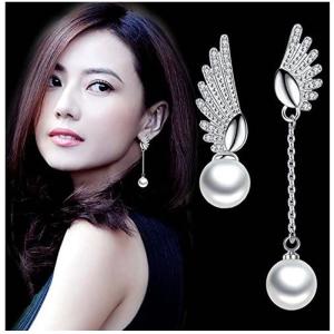 羽根 天使 ピアス パール アシンメトリー シ...の詳細画像2