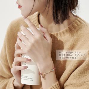 ブレスレット 天然石 ムーンストーン×ストロベ...の詳細画像1