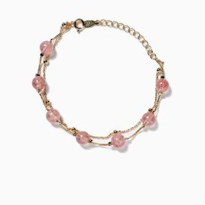 回紋ストロベリークォーツネックレス&ブレスレット 回紋ストロベリークォーツネックレス&ブレスレット