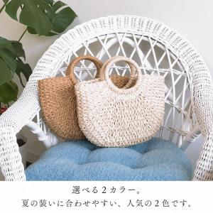 カゴバッグ 麦わらバッグ 大人カワイイ 小振り...の詳細画像1