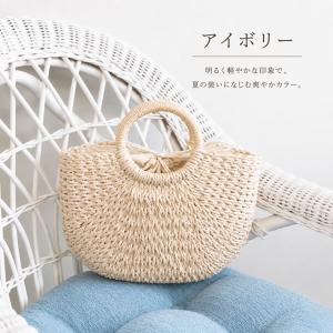 カゴバッグ 麦わらバッグ 大人カワイイ 小振り...の詳細画像5