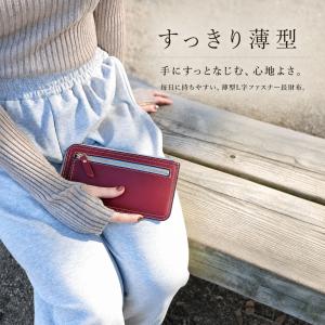 サマーセール 長財布 レディース 本革 L字フ...の詳細画像3