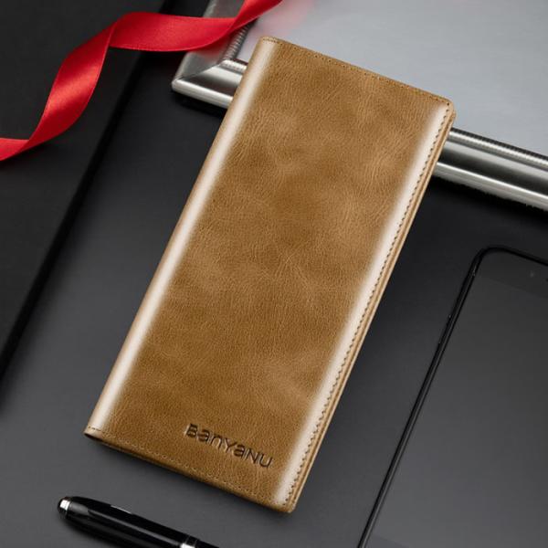 極薄1cm 軽量 本革 長財布 メンズ 超軽量 薄型 コンパクト財布 スキミング防止機能  スリム ...