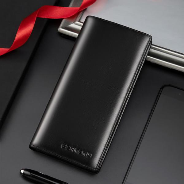 極薄1cm 軽量 本革 長財布 メンズ 超軽量 薄型 コンパクト財布 スキミング防止機能  スリム ...
