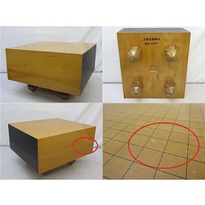 【中古】足付き碁盤 6寸 19路盤 カバー付き...の詳細画像2