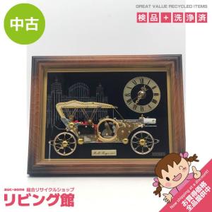 【中古】シチズン アナログ置時計 ロールスロイス 7RG126 CITIZEN Rolls Royce アナログ時計 ステップ秒針 こげ茶 クォーツ レトロ アンティーク インテリア｜aone