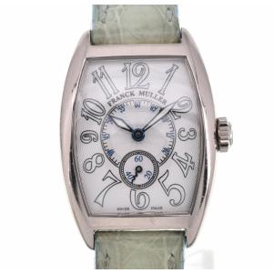 【FRANCK MULLER】フランクミュラー トノーカーベックス 1750S6 K18WG/レザー 手巻き レディース X#101623｜aonohappa