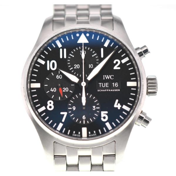 △ ☆良品【IWC】IWC パイロットウォッチ クロノグラフ IW377710 自動巻き メンズ D...