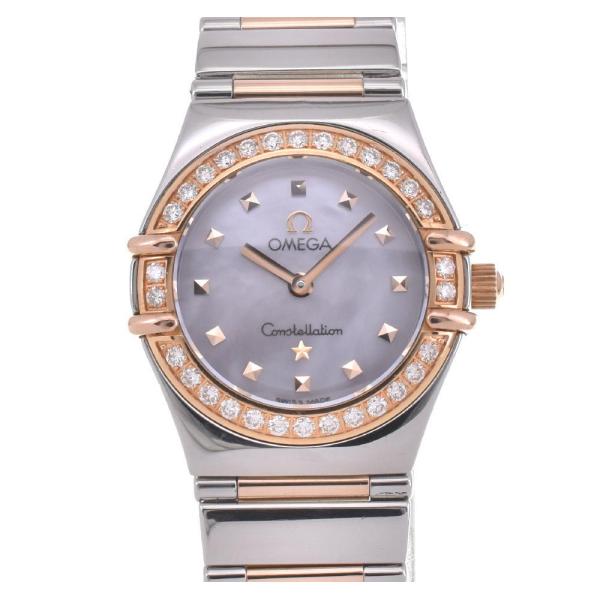 △ ☆良品【OMEGA】オメガ コンステレーション マイチョイス ダイヤモンド ベゼル クォーツ レ...