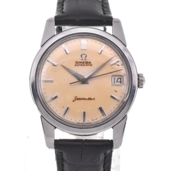 △【OMEGA】オメガ シーマスター Ref.166009 Cal.562デイト SS/レザー 自動...