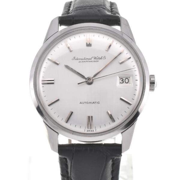 ☆良品【IWC】IWC オールドインター デイト SS/レザー 自動巻き メンズ K#110197