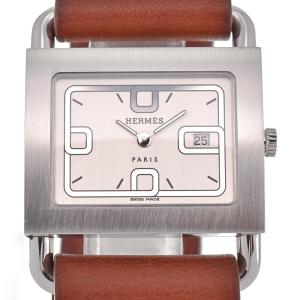 ベルト訳あり エルメス HERMES BA1.510 バレニア デイト SS/レザー クォーツ レデ...