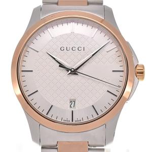 グッチ GUCCI 126.4/YA126447 G-タイムレス SS/GP クォーツ メンズ 良品...