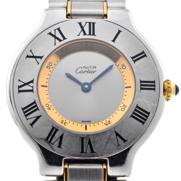 カルティエ CARTIER W10072R6 マスト21 ヴァンティアン クォーツ ユニセックス 良...