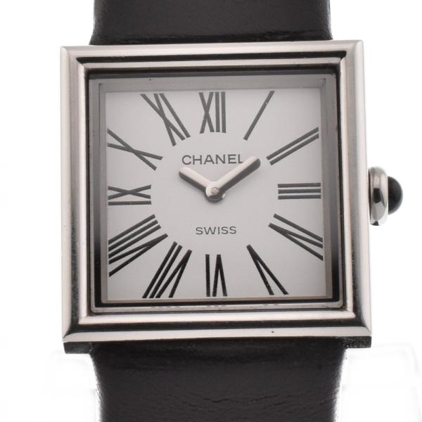 シャネル CHANEL H0572 マドモアゼル SS/レザー クォーツ レディース 良品 K#13...