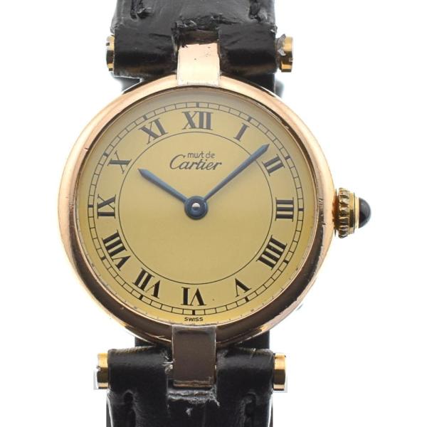 カルティエ CARTIER 1851 マスト VLC SM SV925 (GP)/レザー クォーツ ...