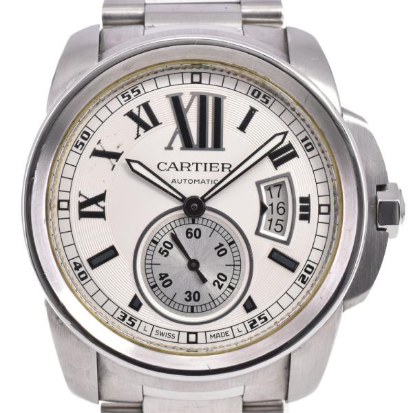 カルティエ CARTIER W7100015 カリブル・ドゥ・カルティエ スモールセコンド デイト ...