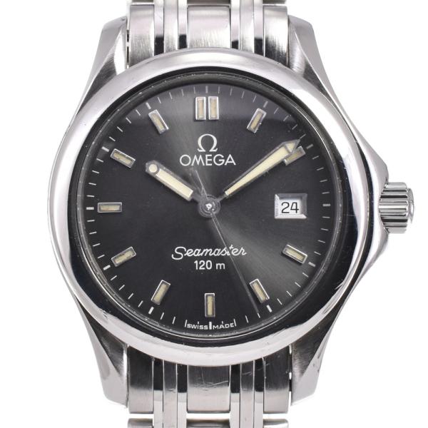オメガ OMEGA 2571.43 シーマスター デイト 120m クォーツ レディース 良品 A#...