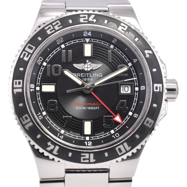ブライトリング BREITLING A32380 スーパーオーシャン GMT 自動巻き メンズ 良品...