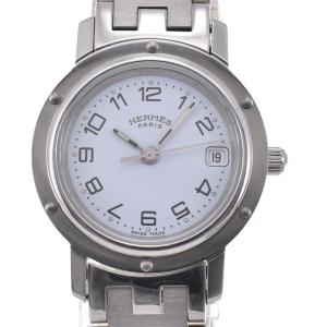 エルメス HERMES CL4.210 クリッパー Dバックル クォーツ レディース 良品 O#145817