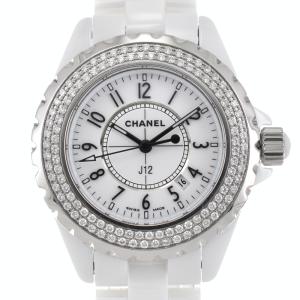 シャネル CHANEL H0967 J12 ダイヤモンドベゼル クォーツ レディース 美品 Q#146132