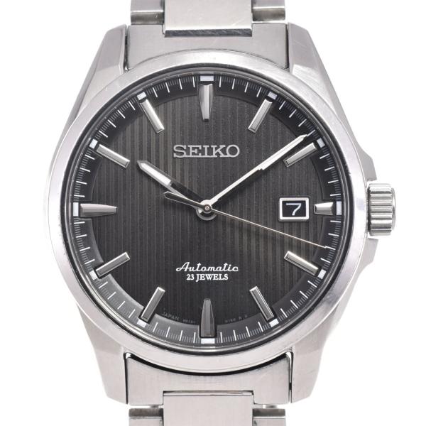 値下 セイコー SEIKO 6R15-02M0 プレサージュ デイト ブラック 自動巻き メンズ 腕...