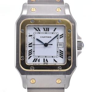 カルティエ CARTIER 81036288 サントス LM SS/YG ホワイト 自動巻き メンズ 腕時計 M#147711