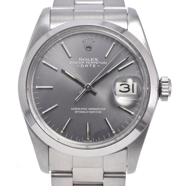 ロレックス ROLEX 1500 オイスターパーペチュアル デイト Cal.1570 グレー 自動巻...