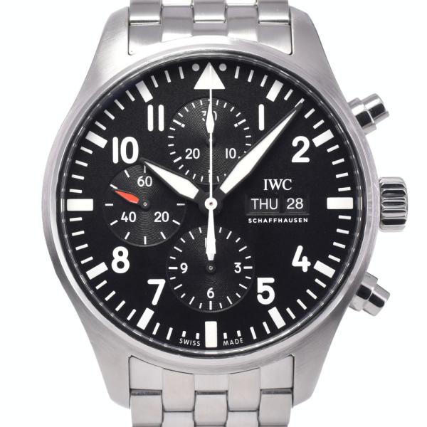 IWC IWC SCHAFFHAUSEN IW377710 パイロットウォッチ クロノグラフ ブラッ...